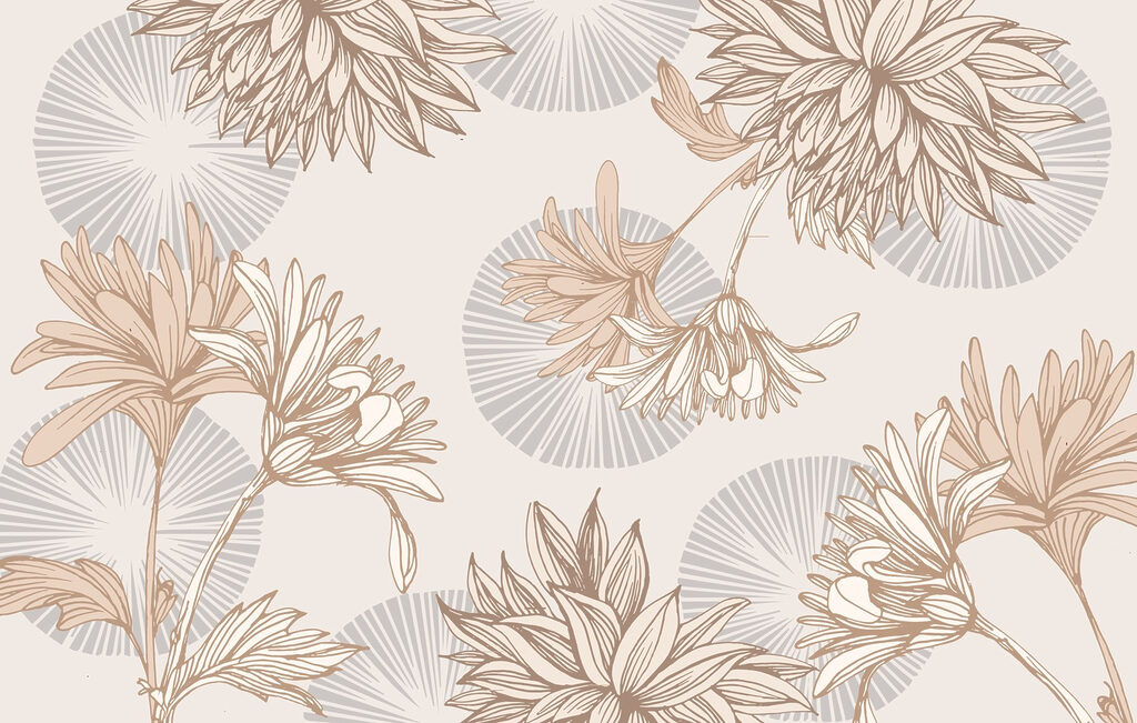 Pattern of flowers and leaves Pattern of flowers and leaves