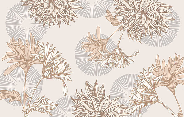 Pattern of flowers and leaves Pattern of flowers and leaves