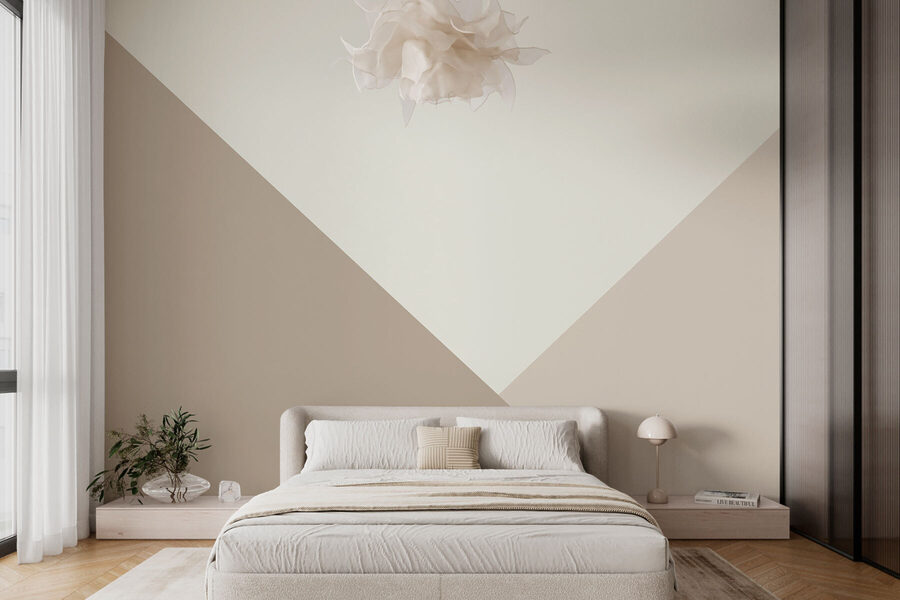 White and grey triangle