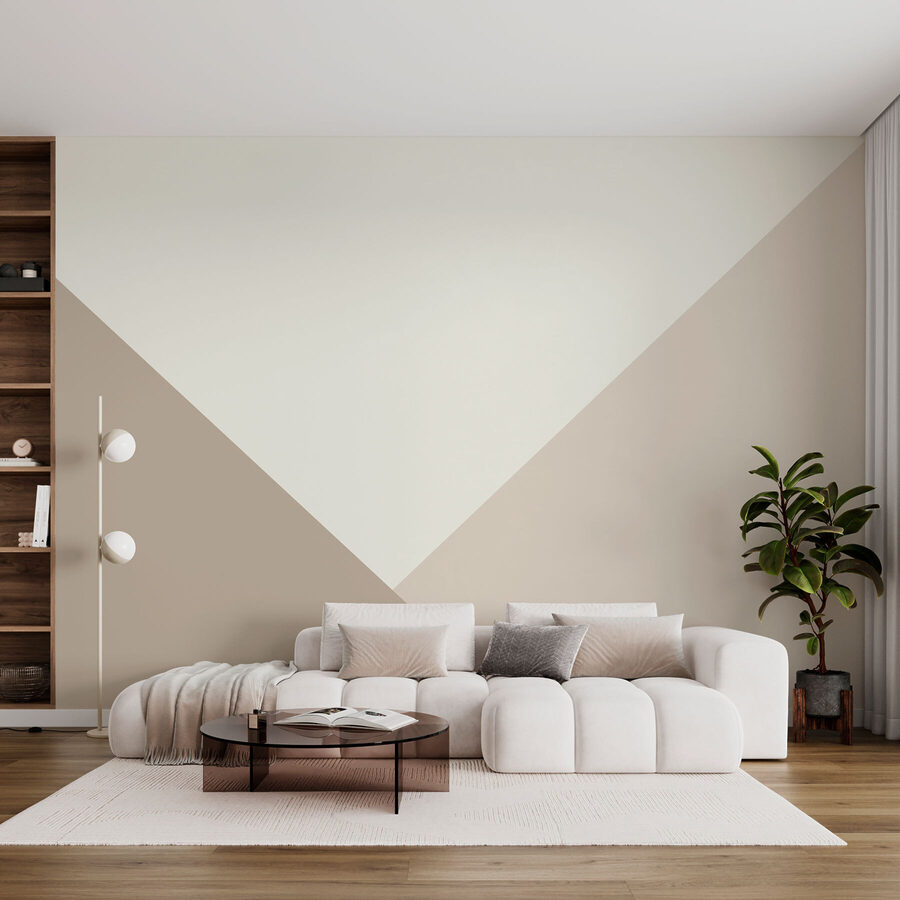 White and grey triangle