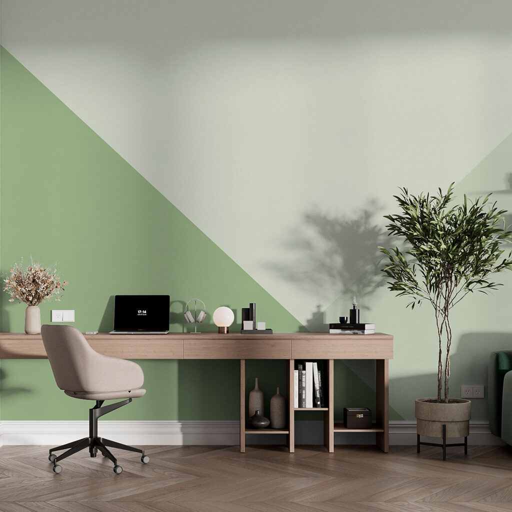Green and white triangle Green and white triangle