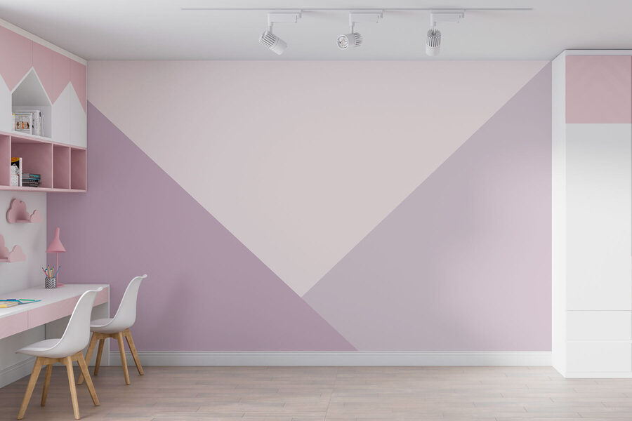 Wall murals Purple and white triangle