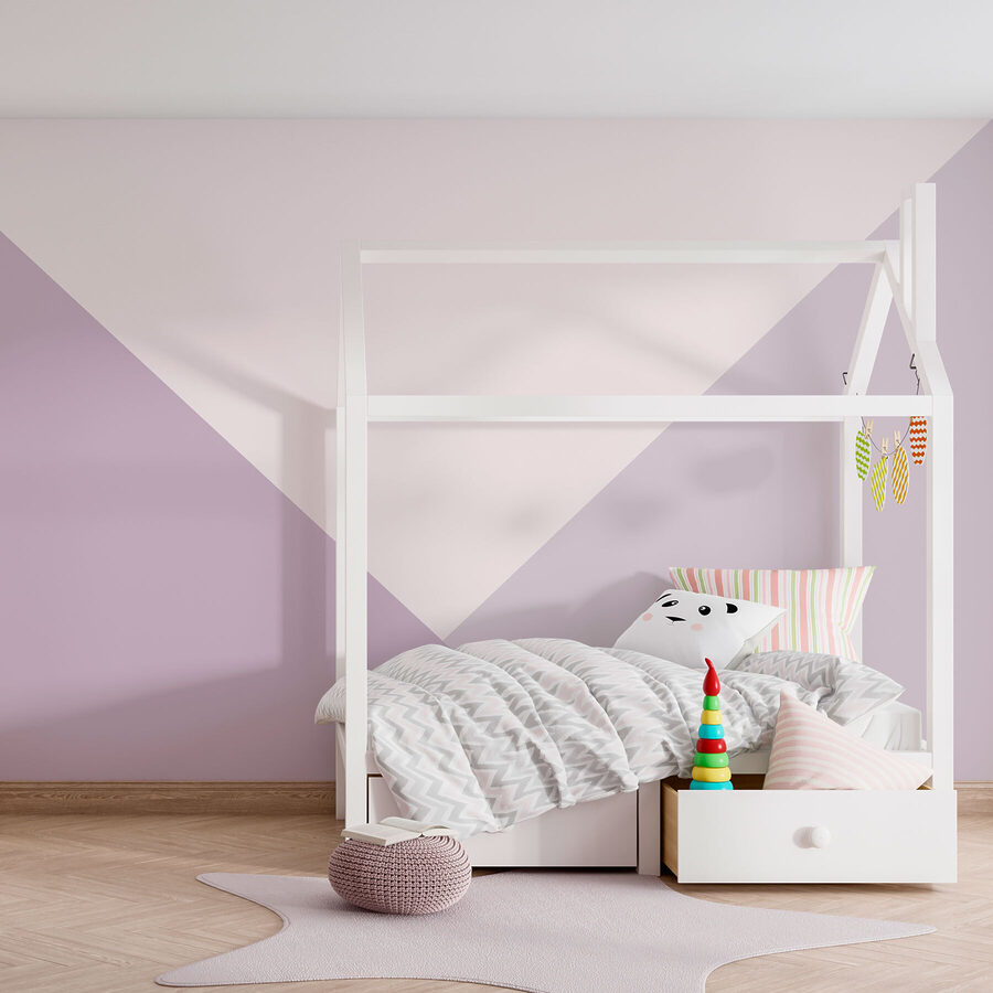 Wall murals Purple and white triangle - Image 2