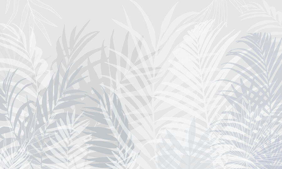 Grey and white background with leaves Grey and white background with leaves