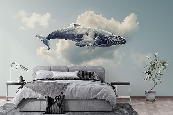 Whale flying in the sky Whale flying in the sky