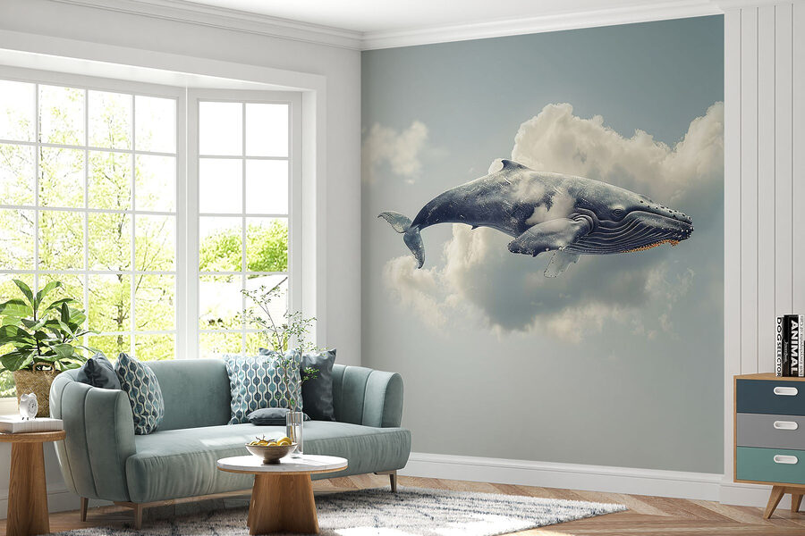 Whale flying in the sky Whale flying in the sky