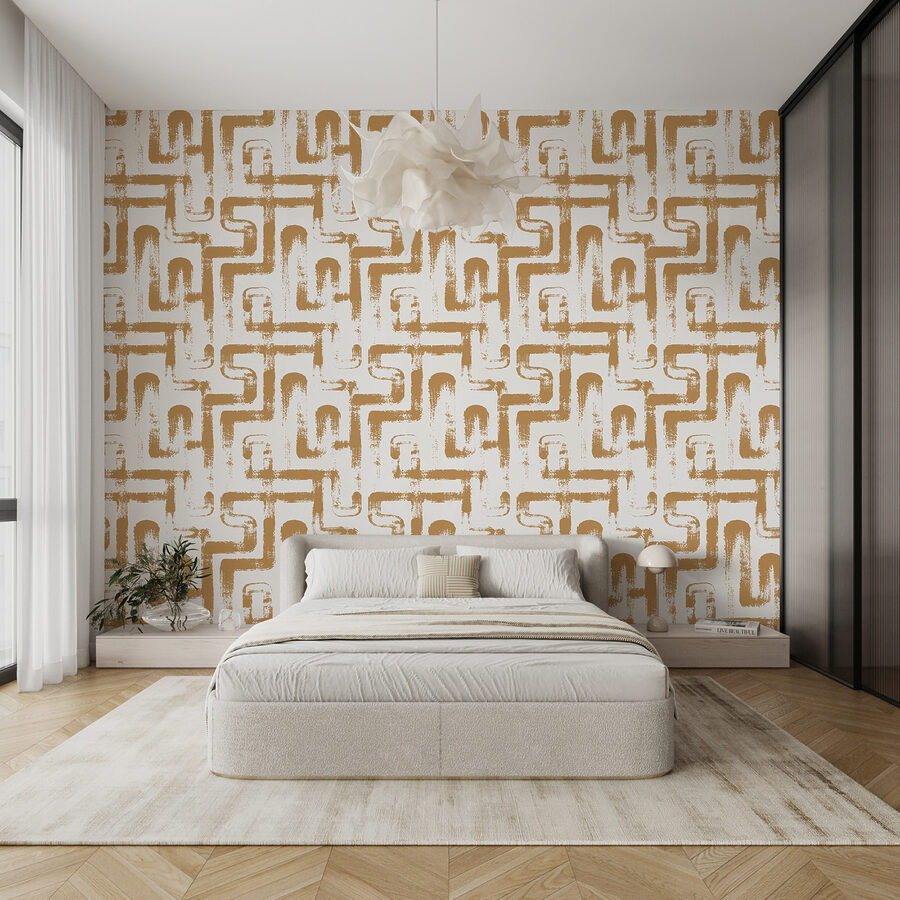 Pattern of orange lines