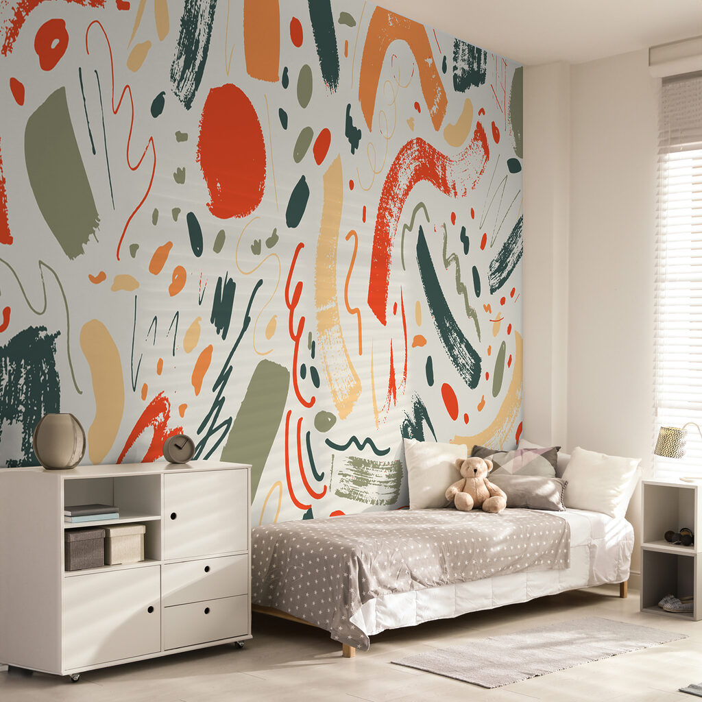Pattern of colorful paint strokes Pattern of colorful paint strokes