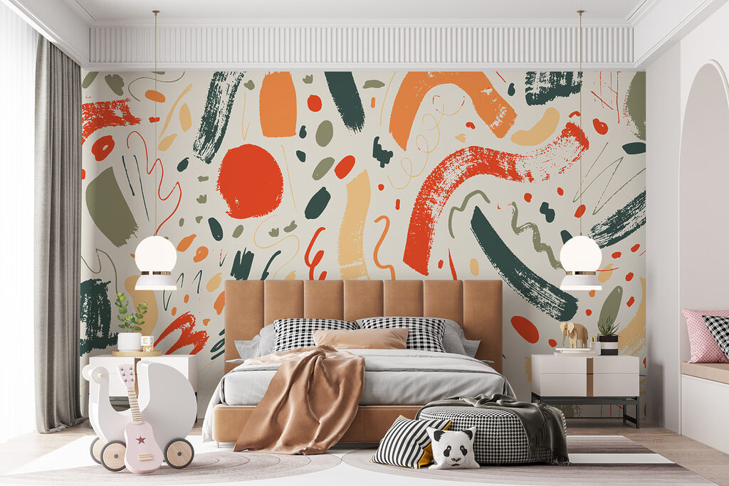 Pattern of colorful paint strokes Pattern of colorful paint strokes