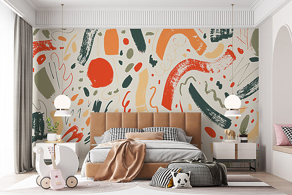 Pattern of colorful paint strokes Pattern of colorful paint strokes