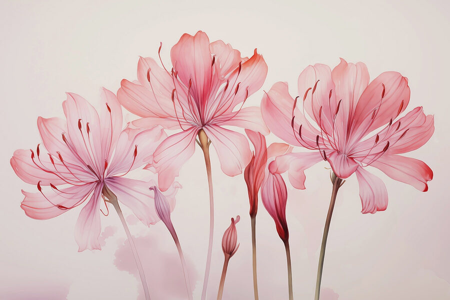 Group of pink flowers Group of pink flowers