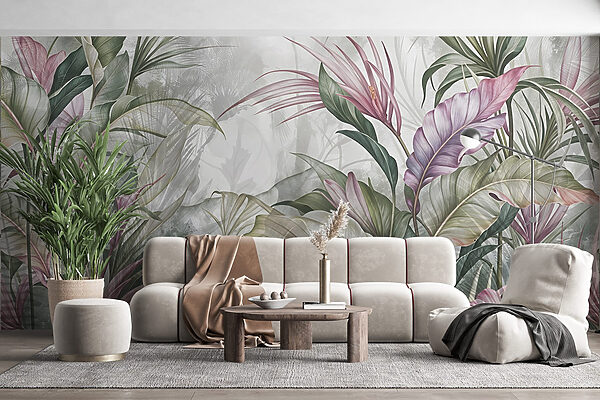 Painting of flowers and leaves Painting of flowers and leaves
