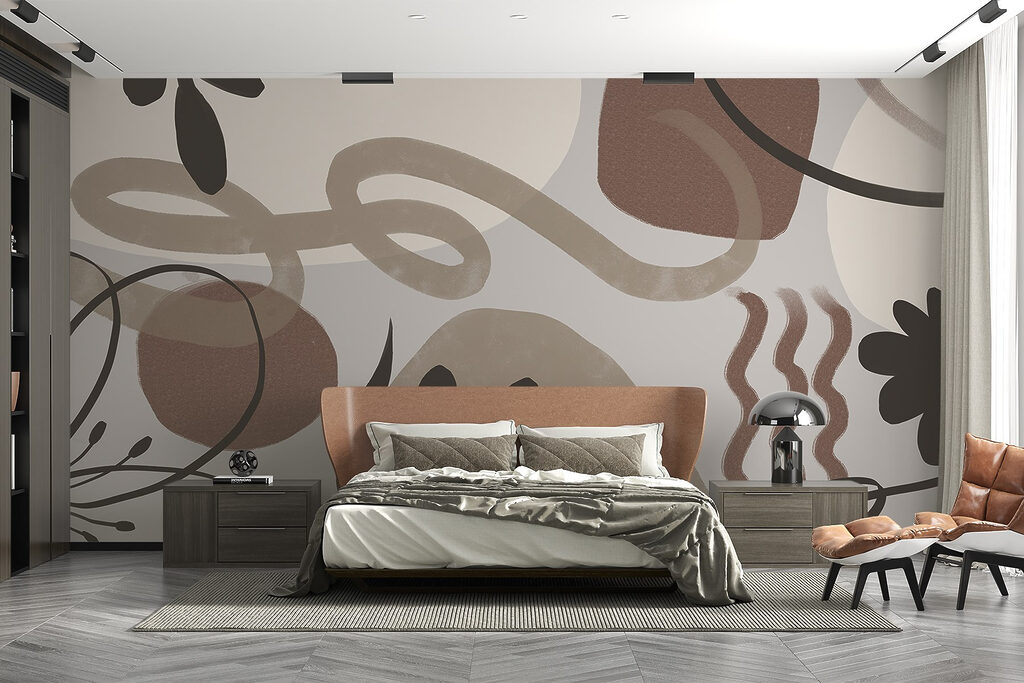 Abstract shapes in earth tones