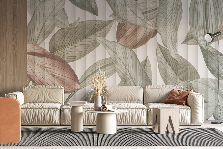 Whimsical leaves in soft tones Whimsical leaves in soft tones
