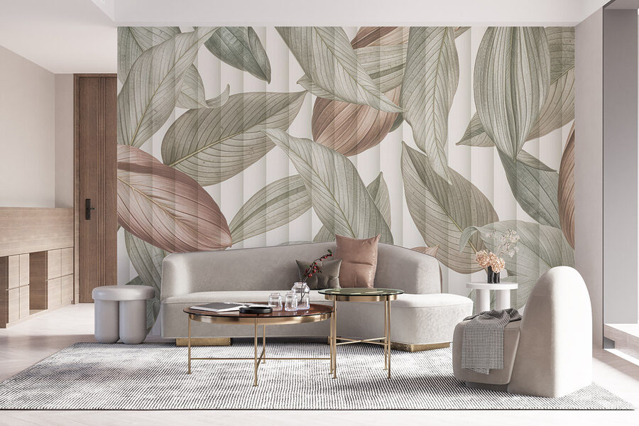 Whimsical leaves in soft tones Whimsical leaves in soft tones