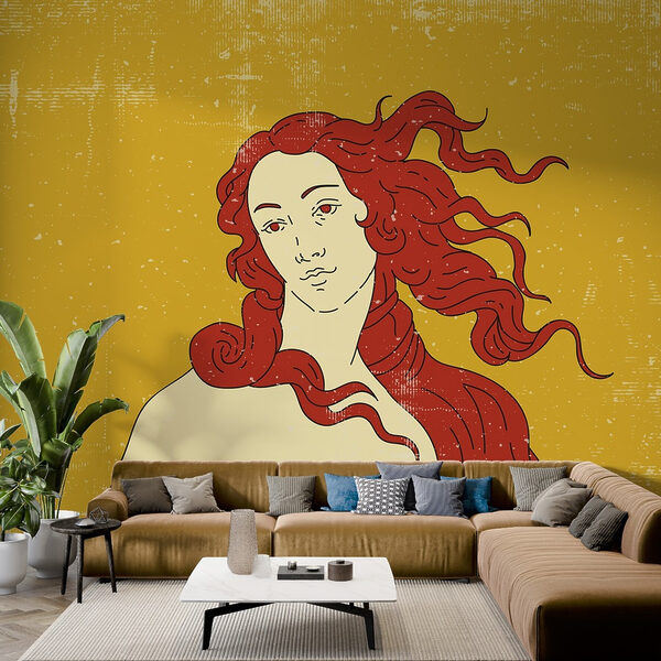 Drawing of a woman with red hair Drawing of a woman with red hair