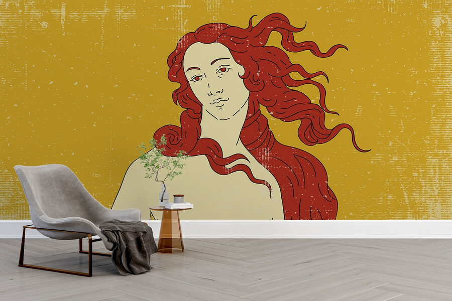 Drawing of a woman with red hair Drawing of a woman with red hair