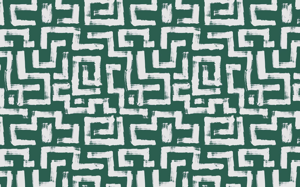 Pattern of white lines and squares