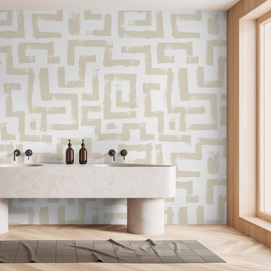 Pattern of lines and squares