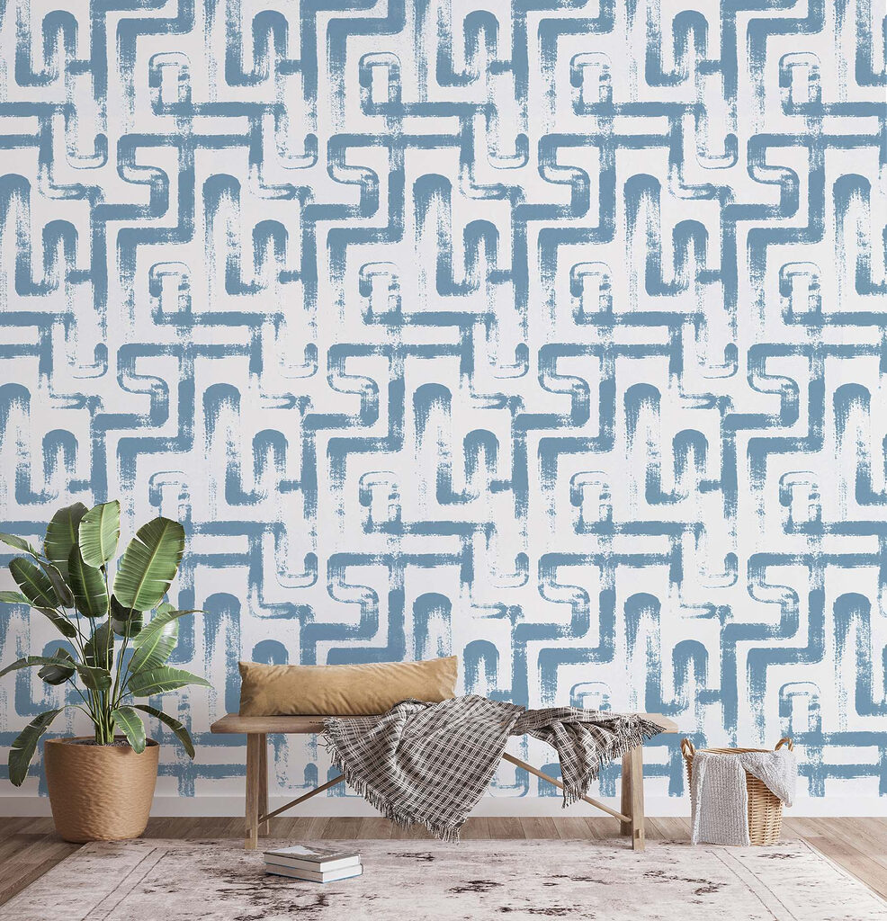 Blue and white pattern