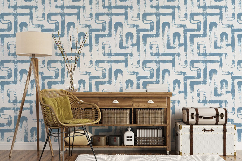Blue and white pattern