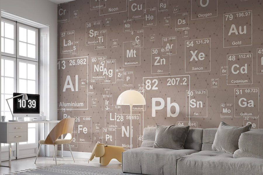 Wall murals Pattern of periodic table elements