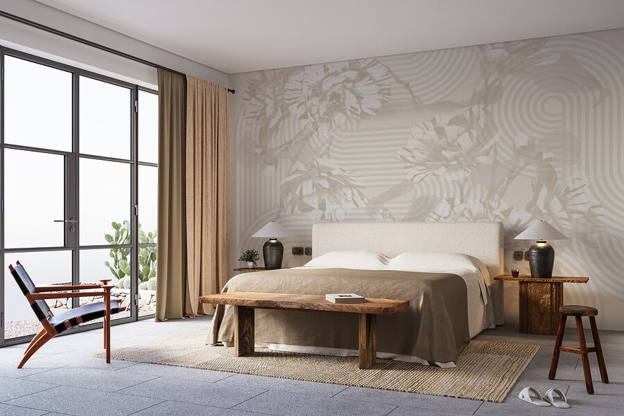 Muted florals with playful patterns Muted florals with playful patterns
