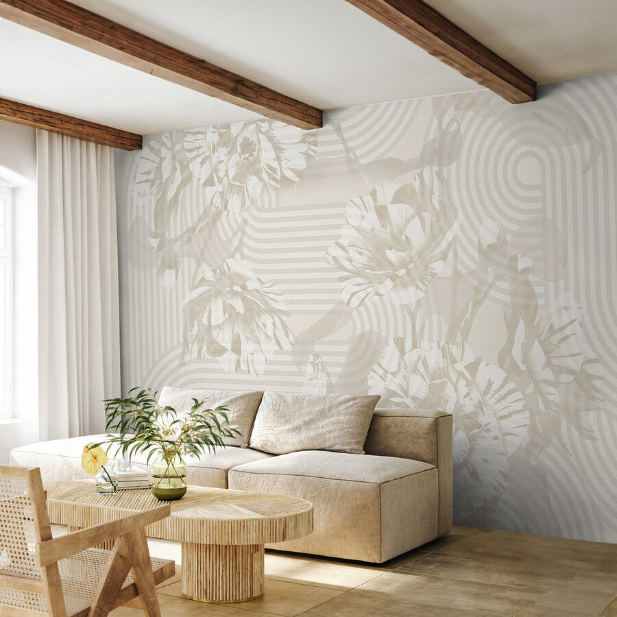 Muted florals with playful patterns Muted florals with playful patterns