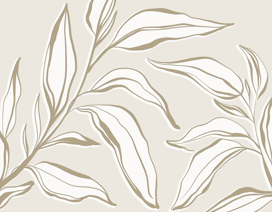 Delicate leaves on a muted background