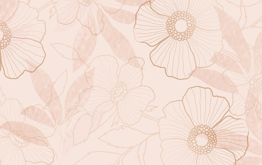 Wall murals Delicate floral outline design - Image 3