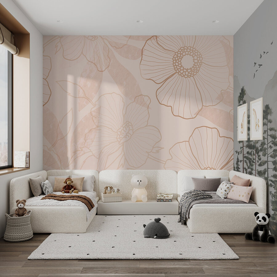 Wall murals Delicate floral outline design - Image 2