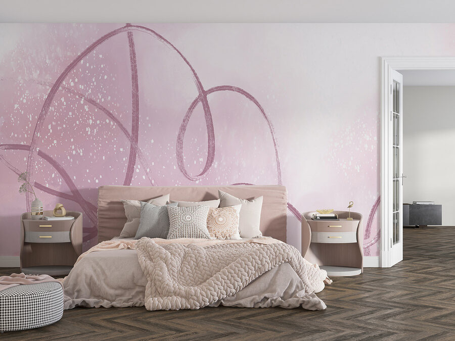 Pink and white background with a line Pink and white background with a line