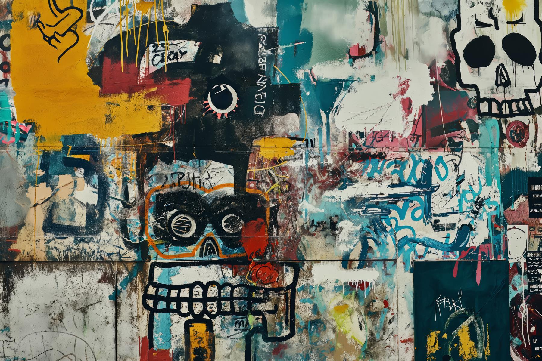 Wall with graffiti on it