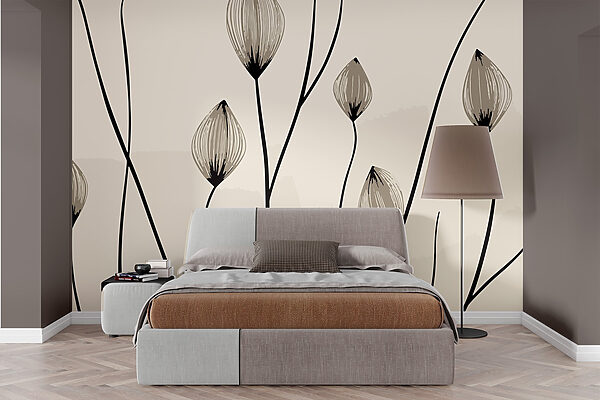 - Elegant lines of delicate blooms - Elegant lines of delicate blooms