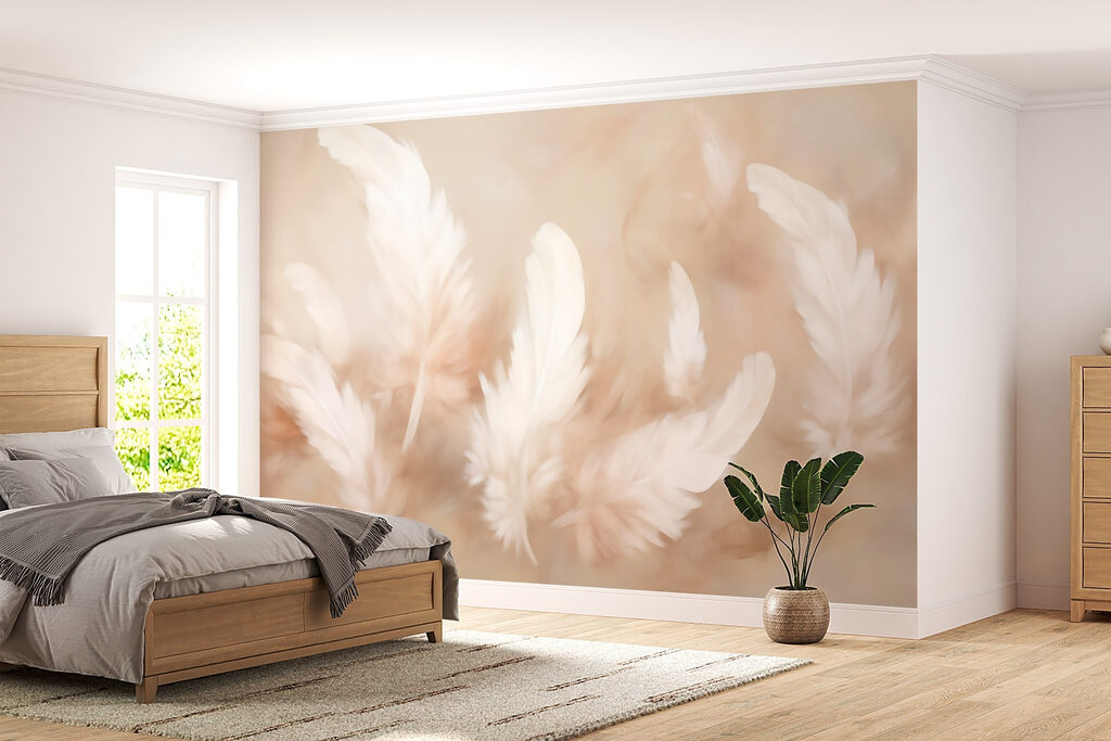 Group of white feathers