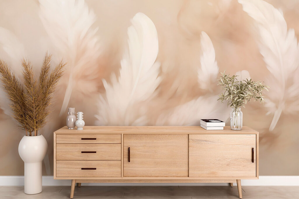 Group of white feathers