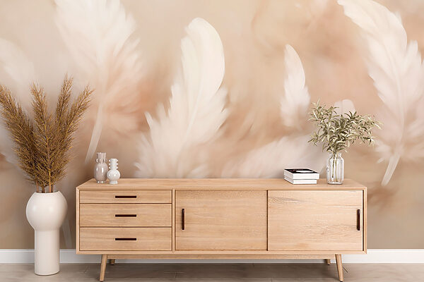 Group of white feathers