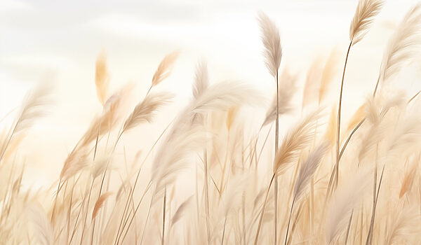 Soft grasses in gentle breeze