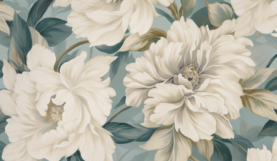 - Elegant blooms in soft hues - Elegant blooms in soft hues