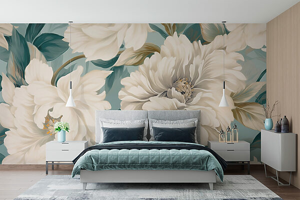 - Elegant blooms in soft hues - Elegant blooms in soft hues