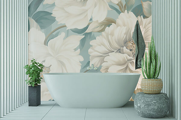 - Elegant blooms in soft hues - Elegant blooms in soft hues