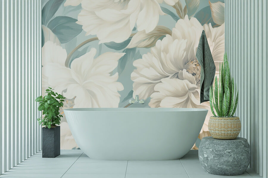 - Elegant blooms in soft hues - Elegant blooms in soft hues