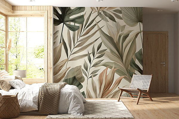 Wallpaper with leaves Wallpaper with leaves
