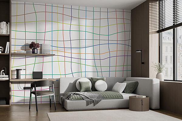 Grid of colored lines Grid of colored lines
