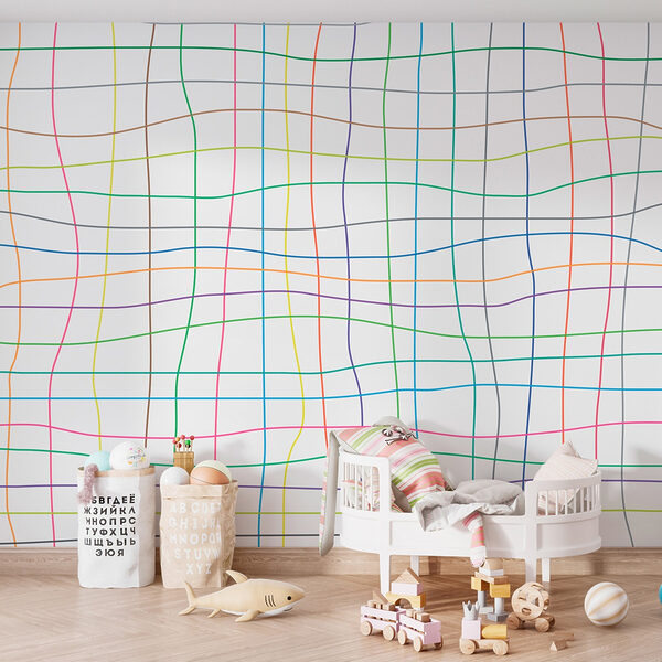 Grid of colored lines Grid of colored lines