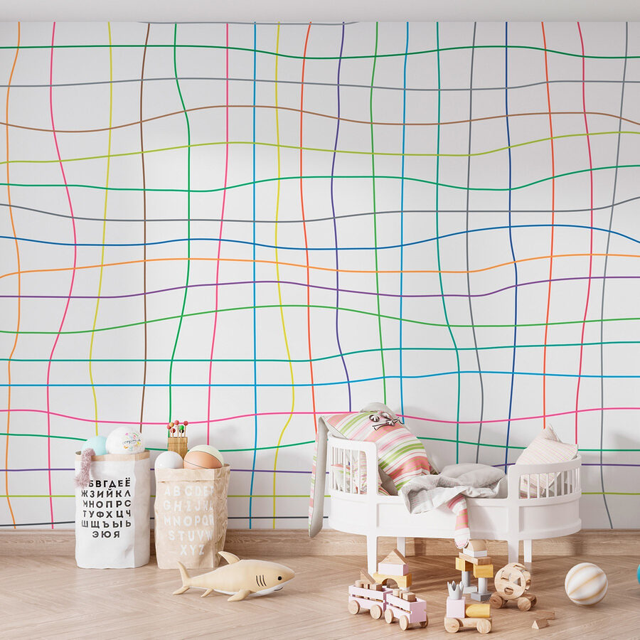 Grid of colored lines