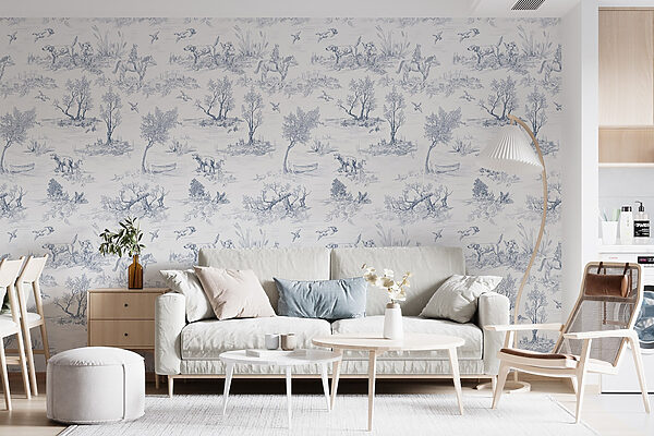 Pattern of trees and birds Pattern of trees and birds