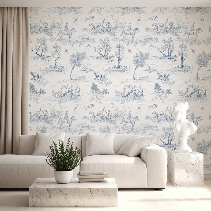 Pattern of trees and birds