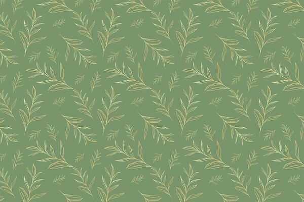 Pattern of leaves on a green background Pattern of leaves on a green background