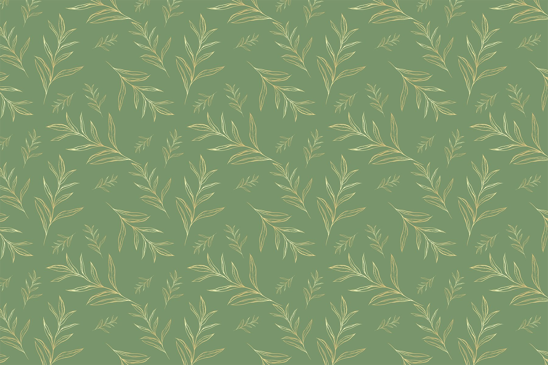 Pattern of leaves on a green background Pattern of leaves on a green background